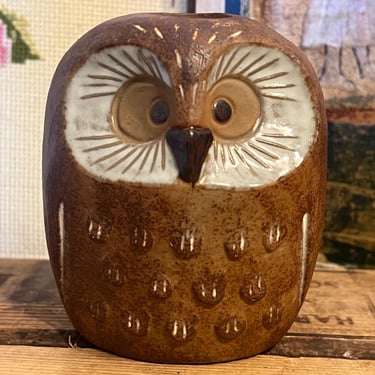 Free Shipping Within Continental US - Stamped Vintage Mid Century Modern Owl Sculpture and decorative candle holder 