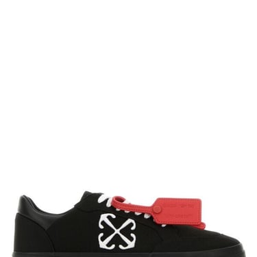 Off White Men Black Canvas New Low Vulcanized Sneakers