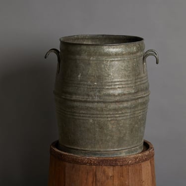 2 Handled German Zinc Sauerkraut Pot