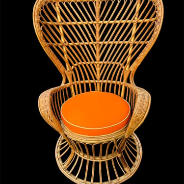 Vintage Gio Ponti / Carminati Italian peacock chair 