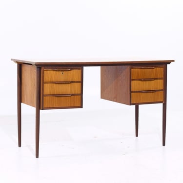 Peter Lovig Style Mid Century Danish Teak Desk - mcm 