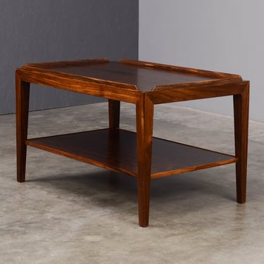 Vintage Haslev Rosewood Coffee Table with Shelf Danish Modern 