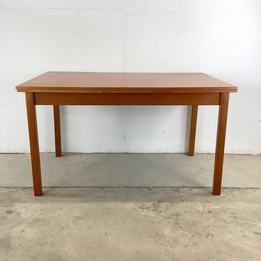 Danish Modern Teak Dining Table With Pull Out Extensions 