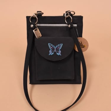 Black Y2K Butterfly Purse with Cosmetic Bag