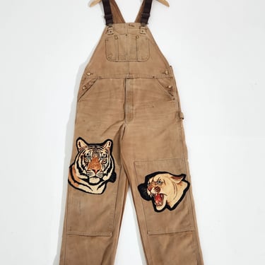 TBNW Custom Tiger Bobcat Carhartt Tan Overalls Sz. 38x32