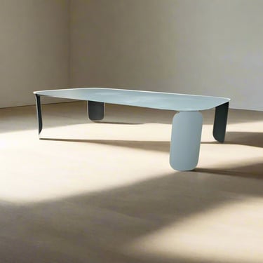 Fermob BeBop Storm Grey Low Coffee Table Aluminum/Steel Modern FFE258-150