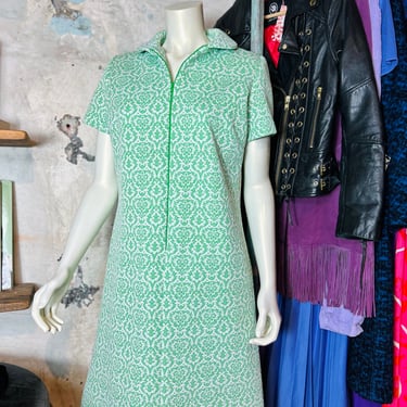 70’s Polyester Green Dream Dress
