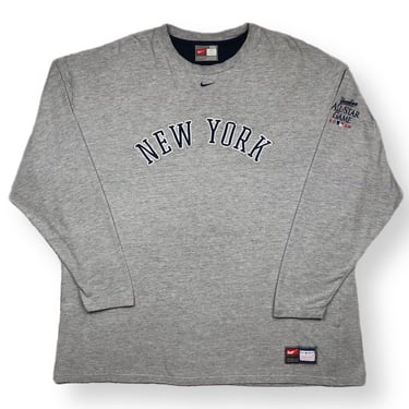 Vintage 2008 Nike New York Yankees Baseball Embroidered MLB All Star Game Long Sleeve Center Swoosh T-Shirt Size XXL 