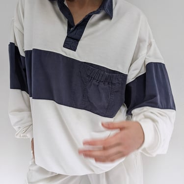 Vintage Ivory & Navy Leisure Pullover