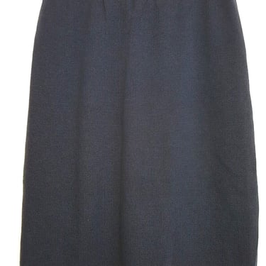 St. John Collection Santana Knit Skirt Size Large 12 Navy Blue Business