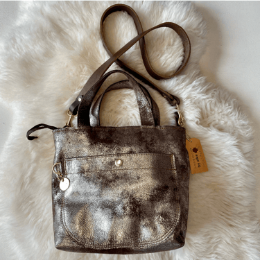 by elke Chocolate Metallic Cross Body