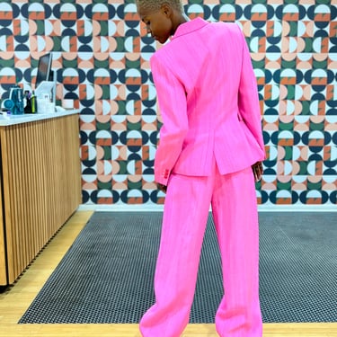 JACQUEMUS wool-blend blazer(size 6 & pants (size 8), Pink