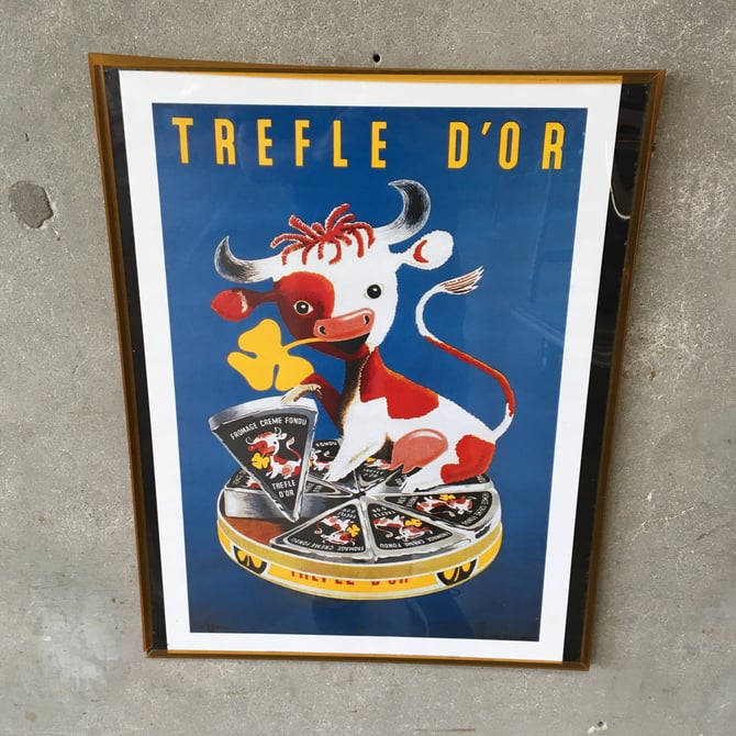 Vintage Trefle D'OR Poster Framed
