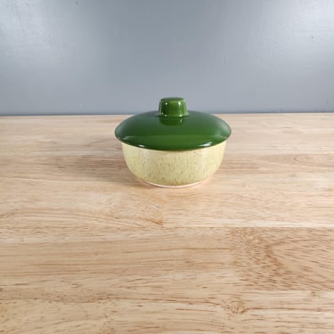 Green Ceramic Lidded Bowl 