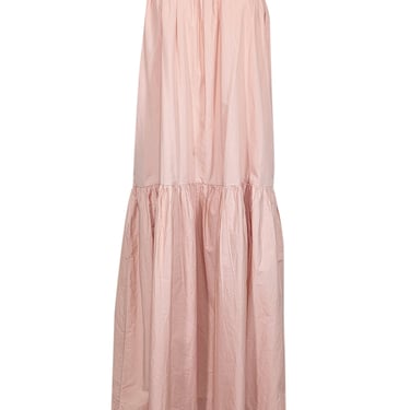 For Days - Blush Pink Poplin Organic Cotton Sleeveless Maxi Dress Sz XS