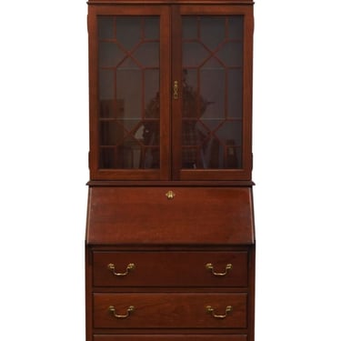 JASPER CABINET Solid Cherry Traditional Style 31" Secretary Desk w. Display Pediment Hutch 911-1393 