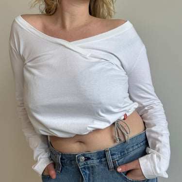 Italian Vintage - Miss Sixty White Off Shoulder Top (XL)