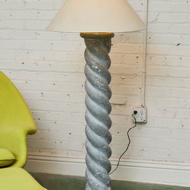 Michael Taylor Plaster Spiral Floor Lamp Circa 1980s Postmodern