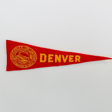 Vintage University of Denver Mini 9 inch Pennant 
