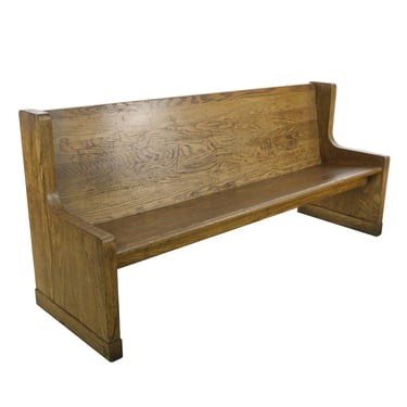Vintage 6 ft Simple Design Oak Courtroom Bench
