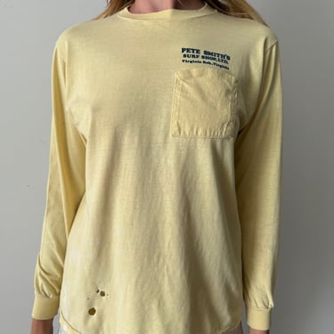 Pete Smith's VA Beach Surf Shop Yellow Long Sleeve Tee