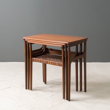 Set of 3 Teak Nesting Tables