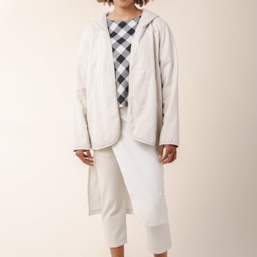 Quilted Hover Coat in Oyster