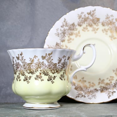 Vintage Royal Albert Bone China Tea Cup and Saucer | Vintage Series Gold Tea Cup and Saucer | Bixley Shop 