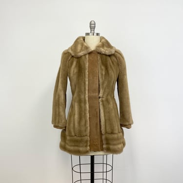 1960's Lilli Ann Coat / Swing Wool Coat with Stand Up