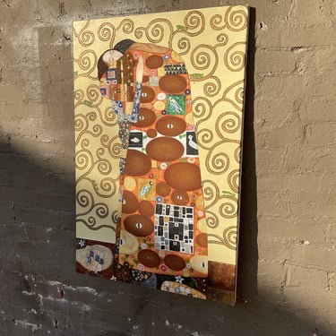 After Klimt Painting, Acrylic on Canvas