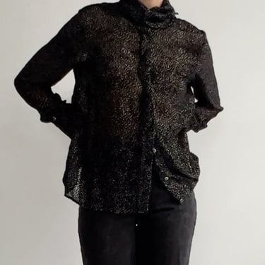 Silk Velvet Dot Blouse