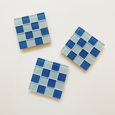 Glass Tile Coaster | Blue Sky