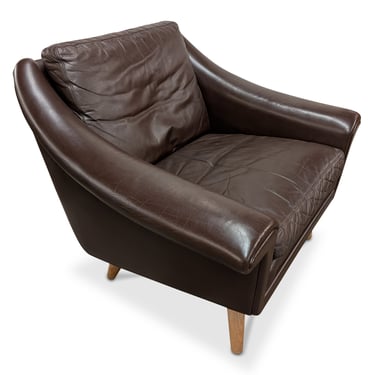 Aage Christiansen Patinated Leather Lounge Chair - 112468