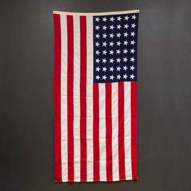 Large Vintage Valley Forge American Flag with 48 Stars c.1940-1950