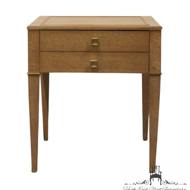 A.R.T. ART FURNITURE Contemporary Modern Style Pickled Wood 23" One Drawer Accent End Table 