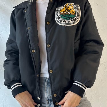 Satin Uniform Jacket 80s 90s Black R&Z Car Repair | Shop
