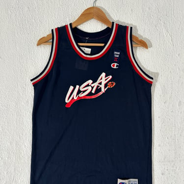 Vintage 1990's Team USA Basketball Champion Blank Jersey Sz. Y XL