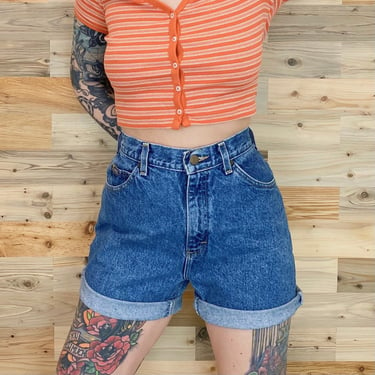 90's Riders High Waisted Cut Off Jean Shorts / Size 29 30 