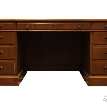 STOW & DAVIS Solid Walnut Contemporary Traditional 84" Executive Office Desk 