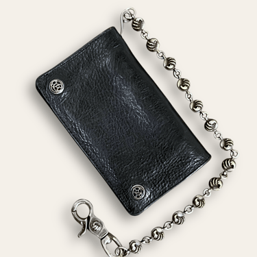 Vintage Chrome Hearts Leather Wallet + Chain