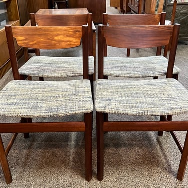 Item #AC156R Set of Four Mid Century Teak Dining Chairs c.1950