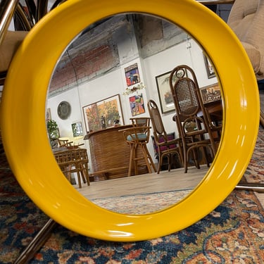 Vintage Mod Yellow Mirror