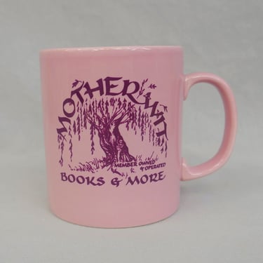 Vintage Pink Motherwit Books & More Mug - Coloroll England - Bookstore Bookshop Coffee Cup 