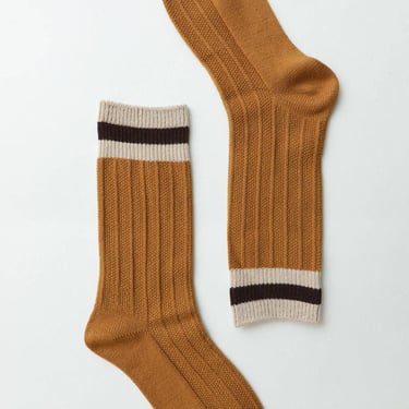 Color Block Socks: Mustard