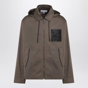 Loewe Khaki Brown Hooded Jacket Men