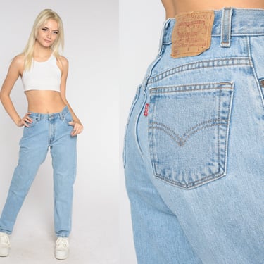 Vintage Levi 550s Levis 550 Jeans 90s High Waisted Jeans Tapered Leg Light Wash Blue Denim Pants Retro Basic Levi Strauss 1990s Small S 28 6 