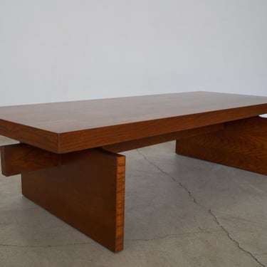 Midcentury Modern Brutalist Coffee Table Professionally Refinished 