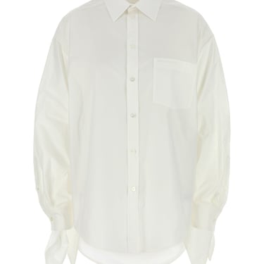 Balenciaga Women White Poplin Shirt