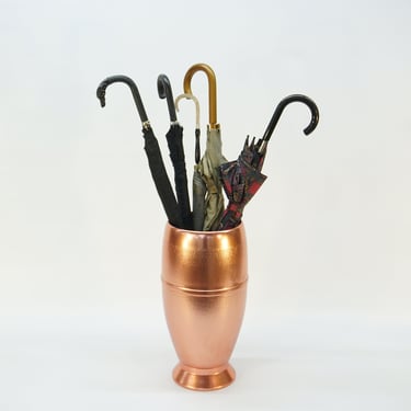 Vintage Umbrella Holder /  Mid Century Modern / 60s Umbrella Stand / Walking Stick Holder / Vintage Hallway Entrance Decoration / Rose Gold 