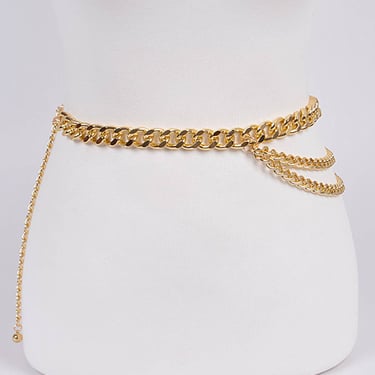 Layered Chain Belt: Gold